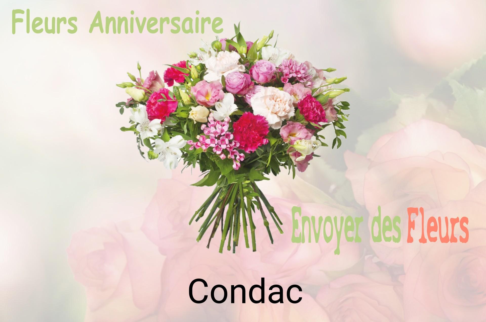Bouquet de fleurs d’anniversaire livré à Condac